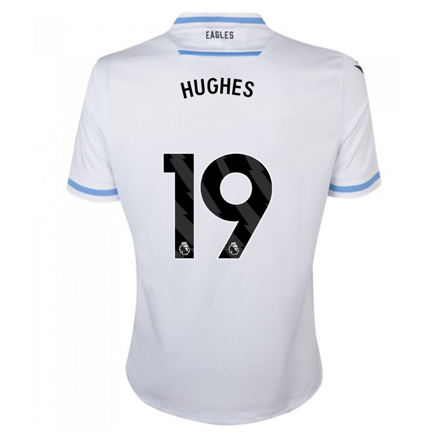 Barn Will Hughes #19 Hvit Bortetrøye Drakt Trøye 2023/24 Skjorter T-Skjorte