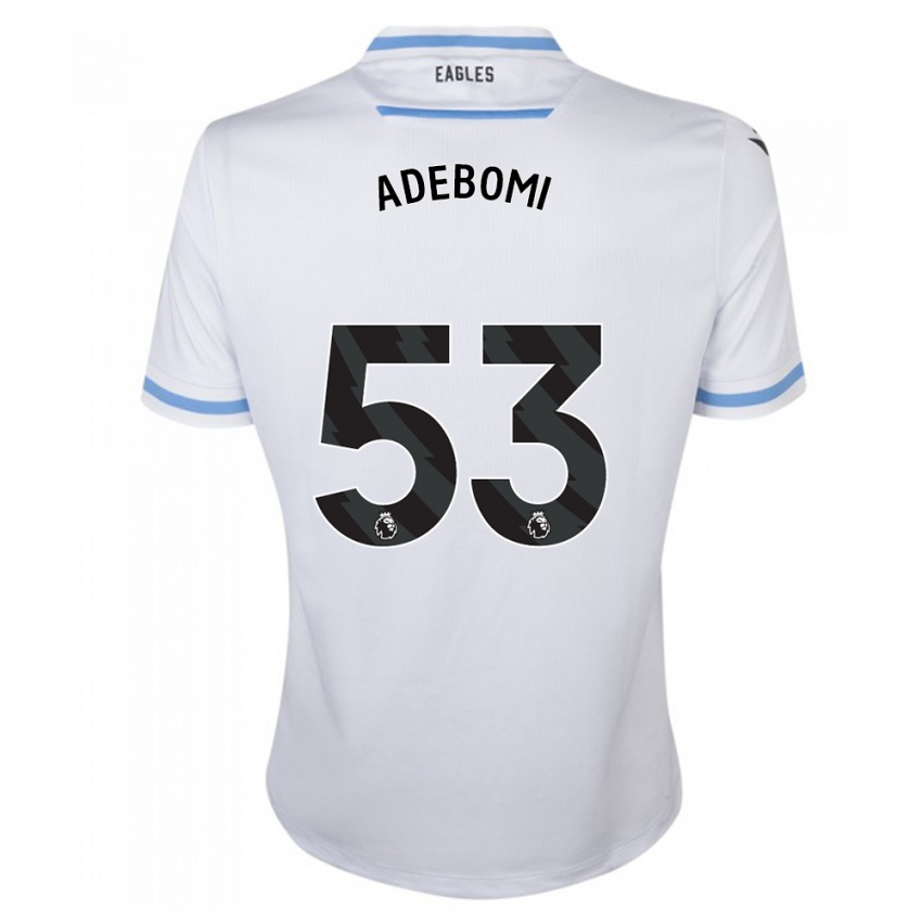 Barn Ademola Ola Adebomi #53 Hvit Bortetrøye Drakt Trøye 2023/24 Skjorter T-Skjorte