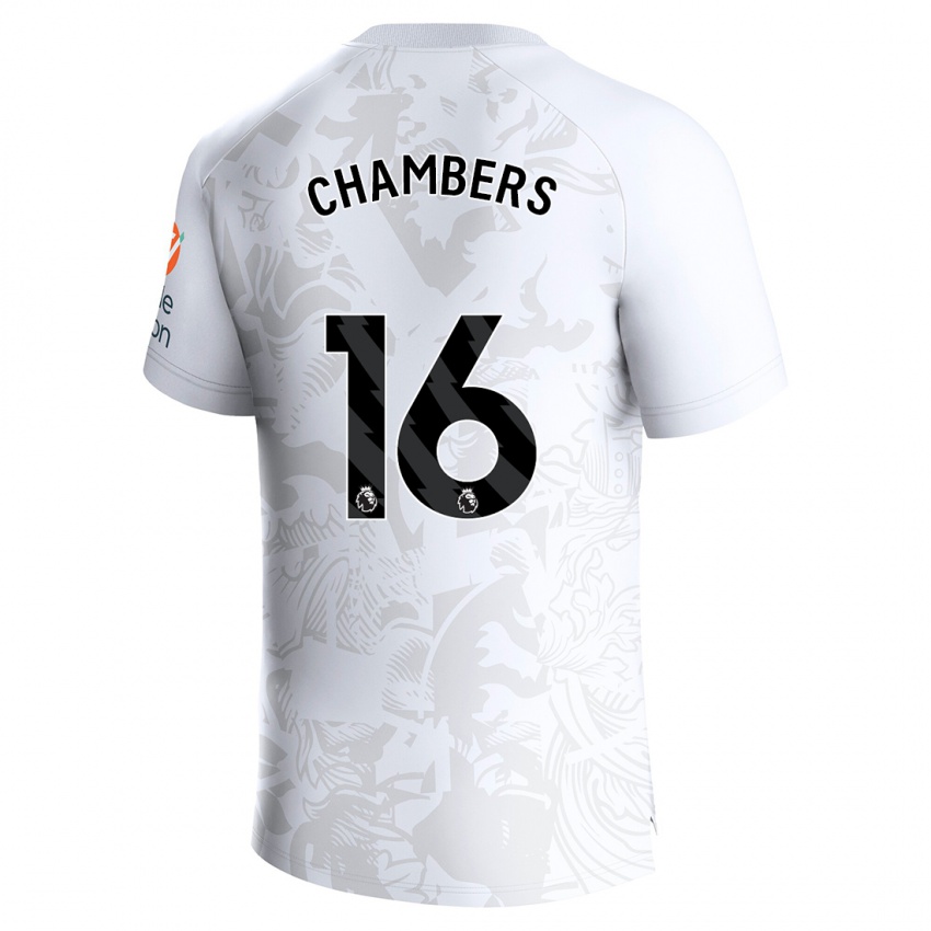 Barn Calum Chambers #16 Hvit Bortetrøye Drakt Trøye 2023/24 Skjorter T-Skjorte