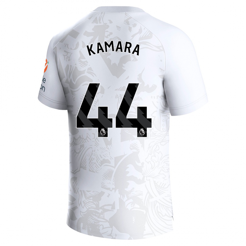 Barn Boubacar Kamara #44 Hvit Bortetrøye Drakt Trøye 2023/24 Skjorter T-Skjorte