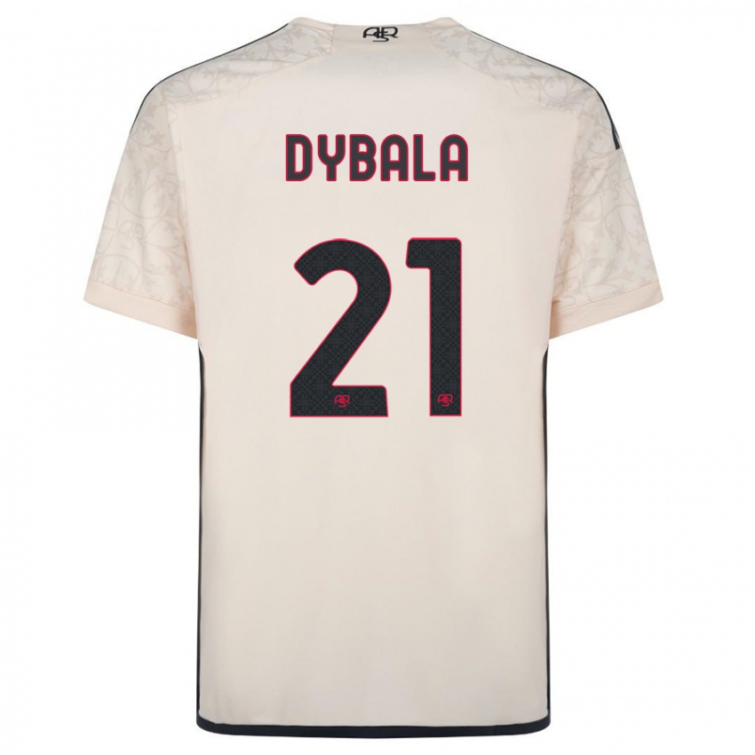 Barn Paulo Dybala #21 Gråhvit Bortetrøye Drakt Trøye 2023/24 Skjorter T-Skjorte