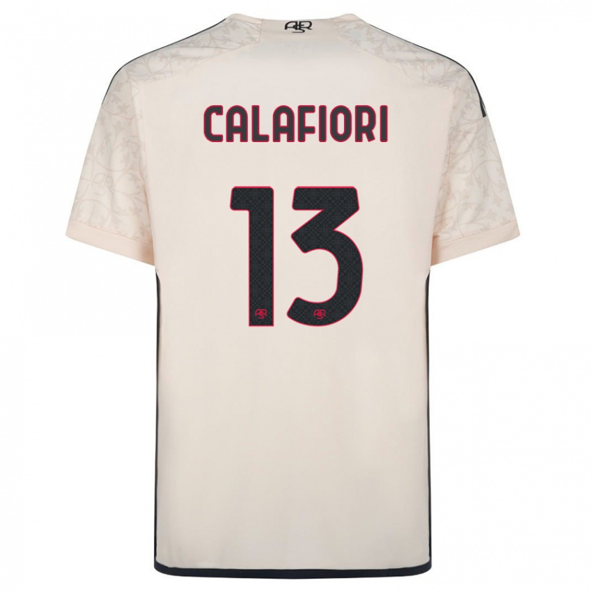 Barn Riccardo Calafiori #13 Gråhvit Bortetrøye Drakt Trøye 2023/24 Skjorter T-Skjorte