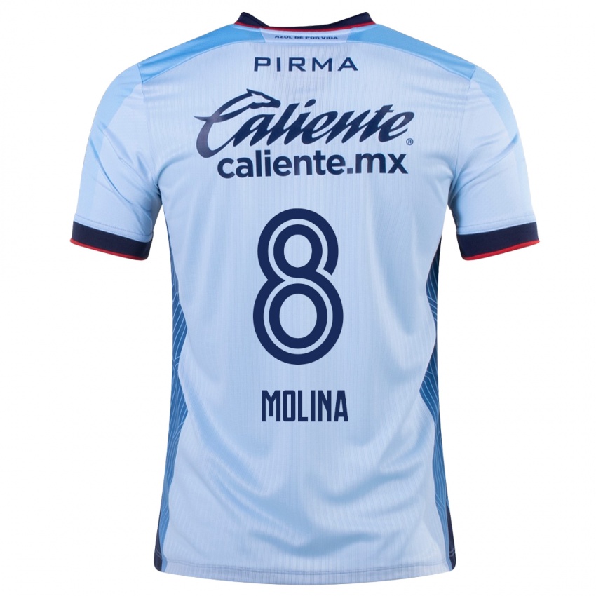 Barn Dalia Molina #8 Himmelblå Bortetrøye Drakt Trøye 2023/24 Skjorter T-Skjorte