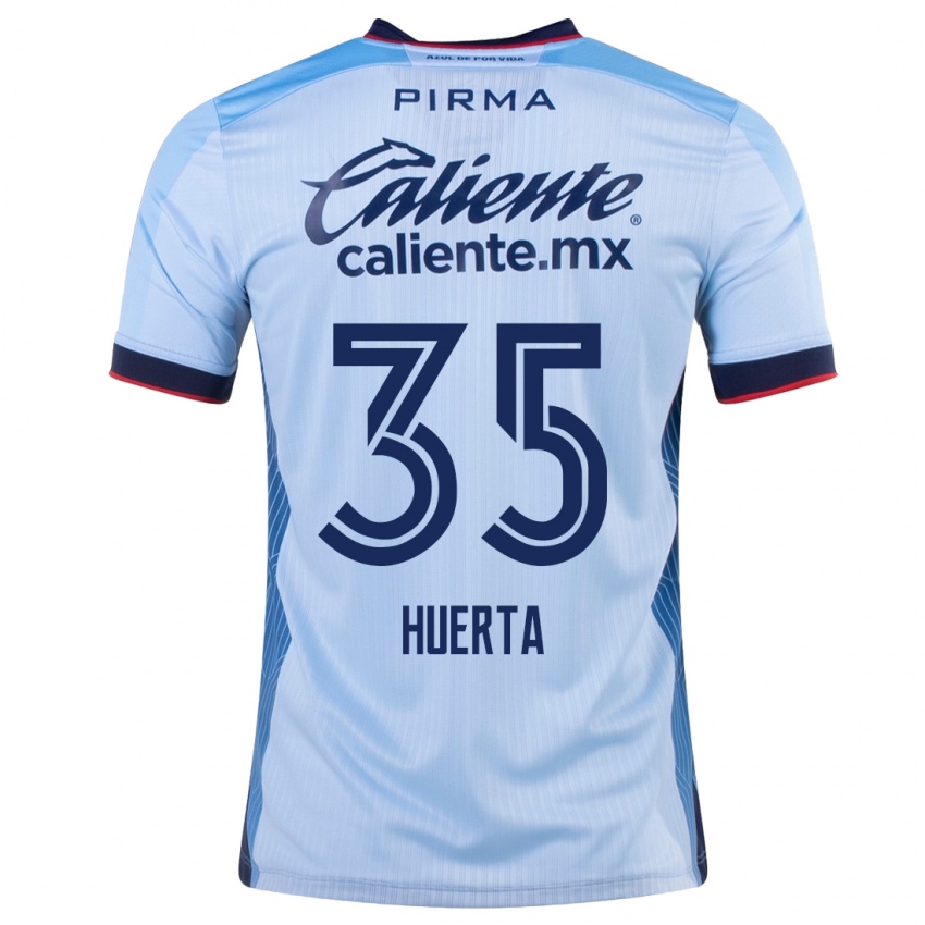 Barn Renata Huerta #35 Himmelblå Bortetrøye Drakt Trøye 2023/24 Skjorter T-Skjorte