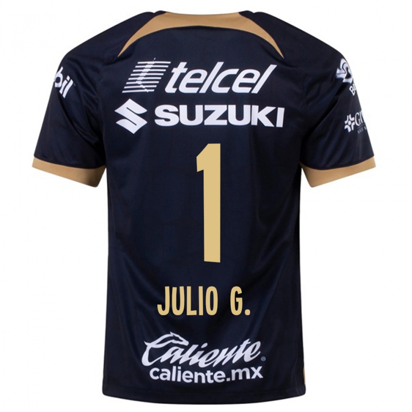 Barn Julio González #1 Mørke Blå Bortetrøye Drakt Trøye 2023/24 Skjorter T-Skjorte