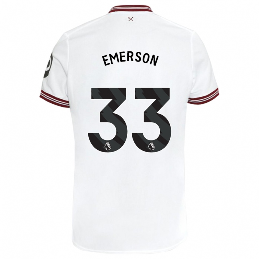 Mann Emerson Palmieri #33 Hvit Bortetrøye Drakt Trøye 2023/24 Skjorter T-Skjorte