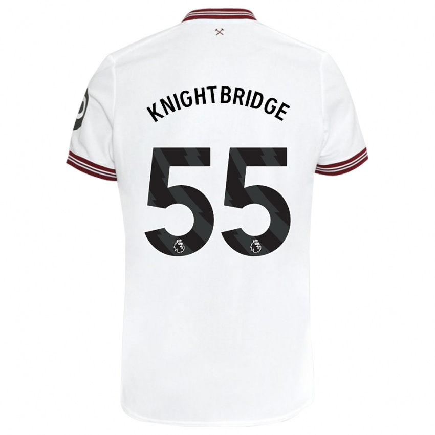 Mann Jacob Knightbridge #55 Hvit Bortetrøye Drakt Trøye 2023/24 Skjorter T-Skjorte