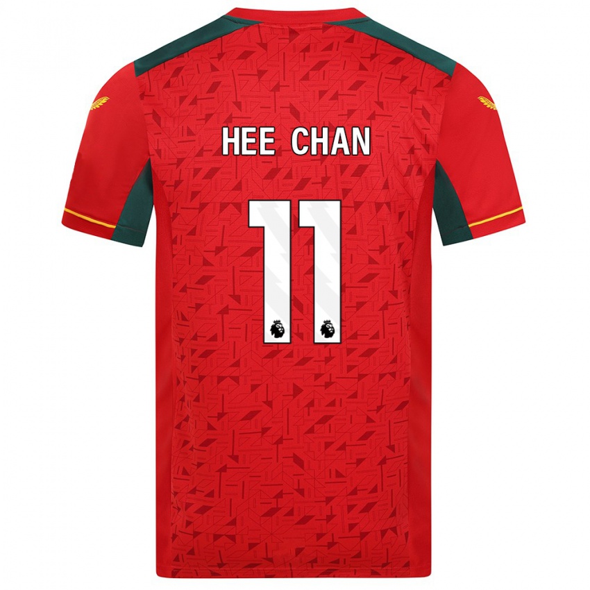 Mann Hee-Chan Hwang #11 Rød Bortetrøye Drakt Trøye 2023/24 Skjorter T-Skjorte