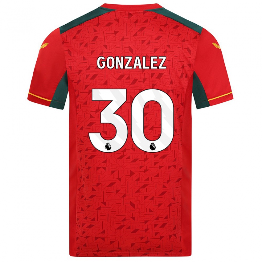 Mann Enso González #30 Rød Bortetrøye Drakt Trøye 2023/24 Skjorter T-Skjorte