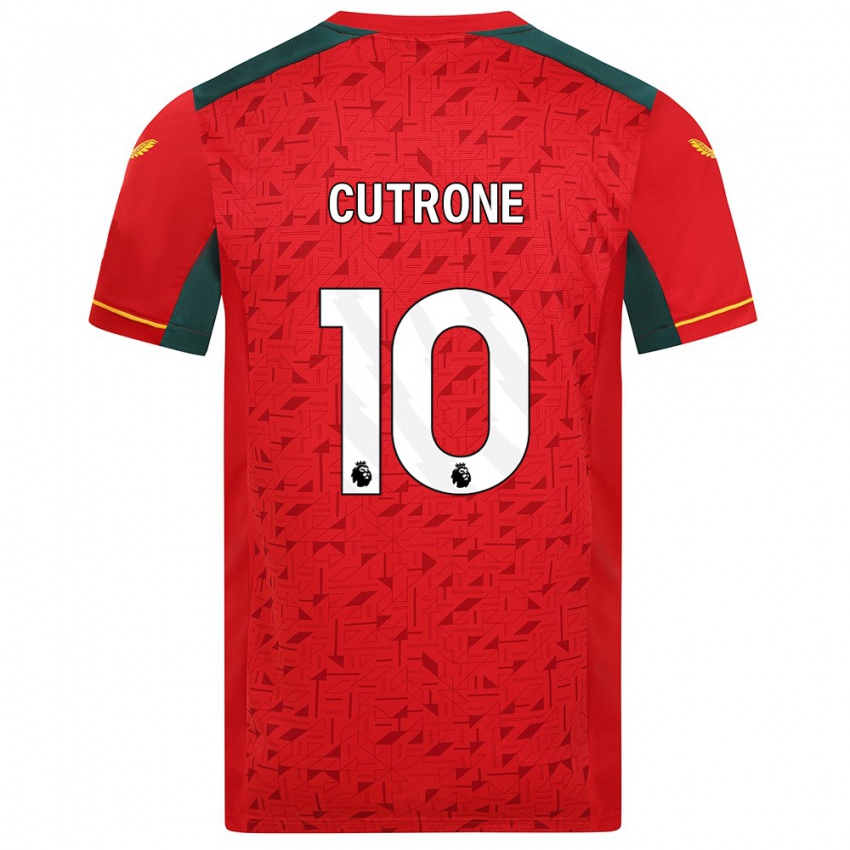 Mann Patrick Cutrone #10 Rød Bortetrøye Drakt Trøye 2023/24 Skjorter T-Skjorte