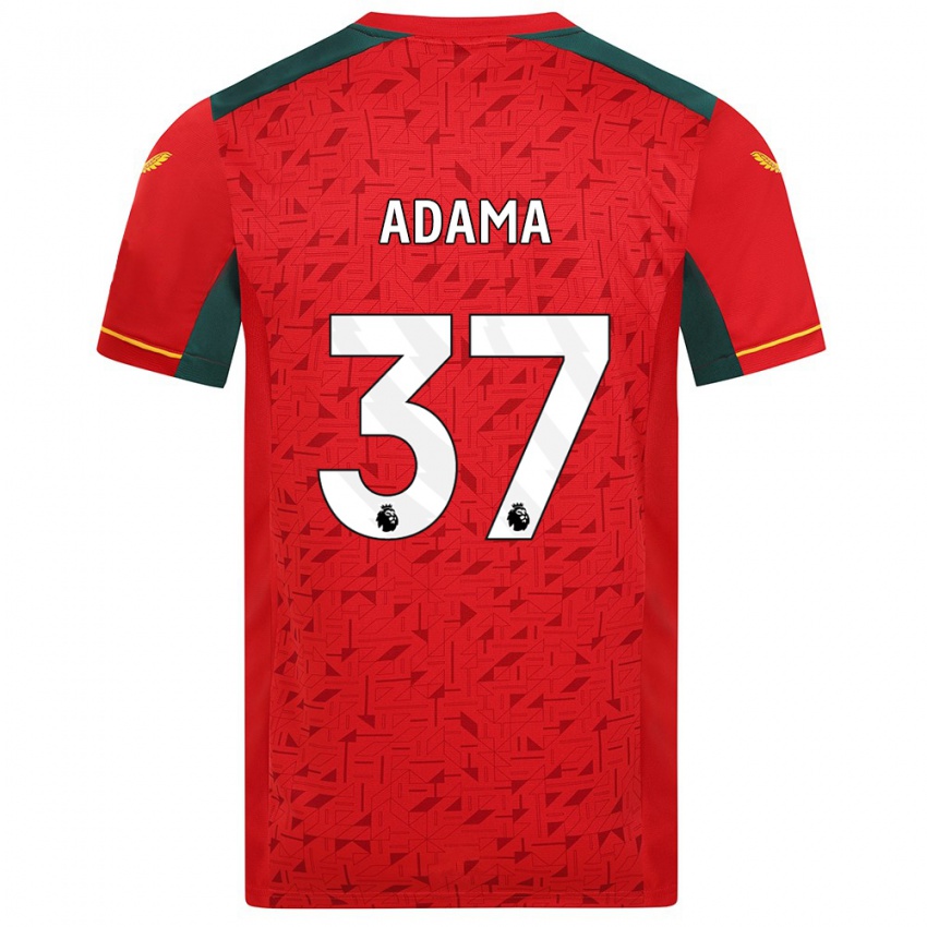 Mann Adama Traore #37 Rød Bortetrøye Drakt Trøye 2023/24 Skjorter T-Skjorte