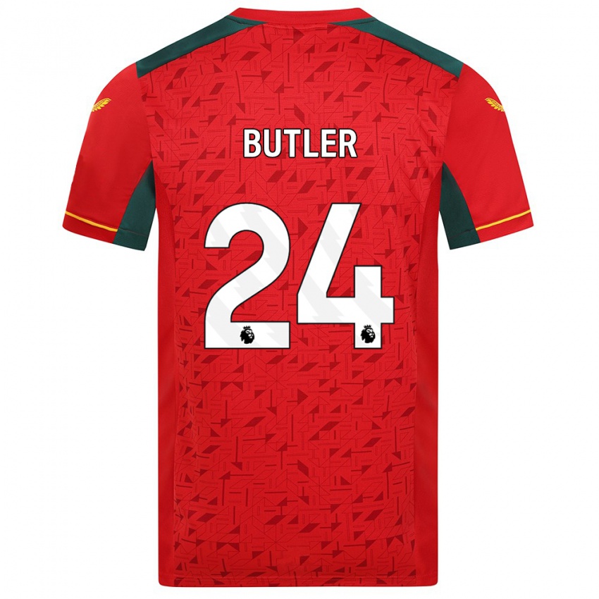 Mann Elli Butler #24 Rød Bortetrøye Drakt Trøye 2023/24 Skjorter T-Skjorte