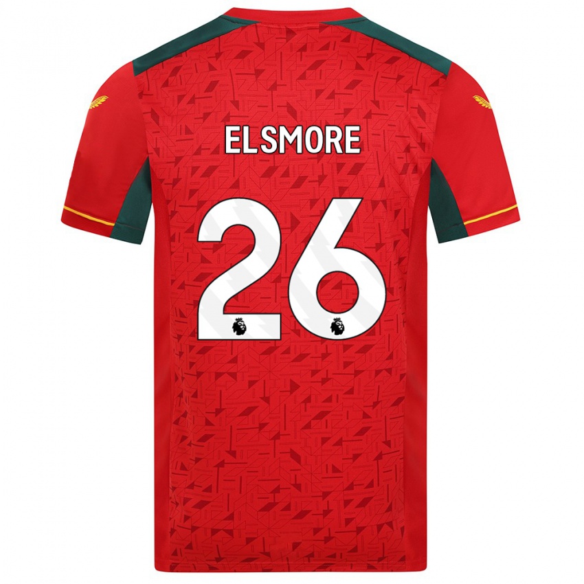 Mann Ria Elsmore #26 Rød Bortetrøye Drakt Trøye 2023/24 Skjorter T-Skjorte