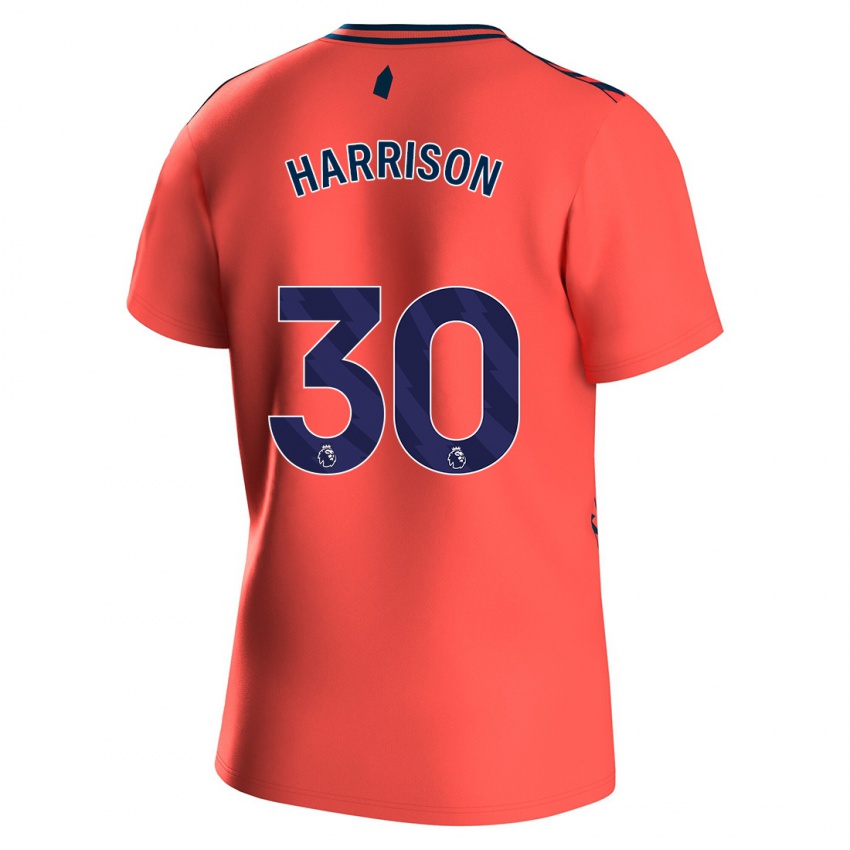 Mann Jack Harrison #30 Korall Bortetrøye Drakt Trøye 2023/24 Skjorter T-Skjorte