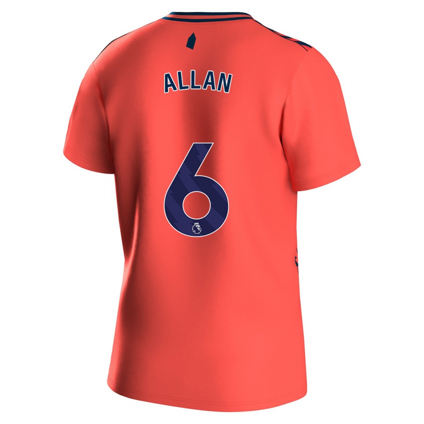 Mann Allan #6 Korall Bortetrøye Drakt Trøye 2023/24 Skjorter T-Skjorte