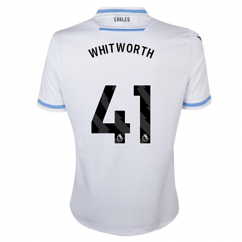 Mann Joe Whitworth #41 Hvit Bortetrøye Drakt Trøye 2023/24 Skjorter T-Skjorte