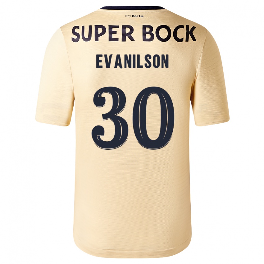 Mann Evanilson #30 Beige-Gylden Bortetrøye Drakt Trøye 2023/24 Skjorter T-Skjorte