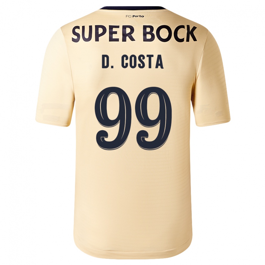 Mann Diogo Costa #99 Beige-Gylden Bortetrøye Drakt Trøye 2023/24 Skjorter T-Skjorte