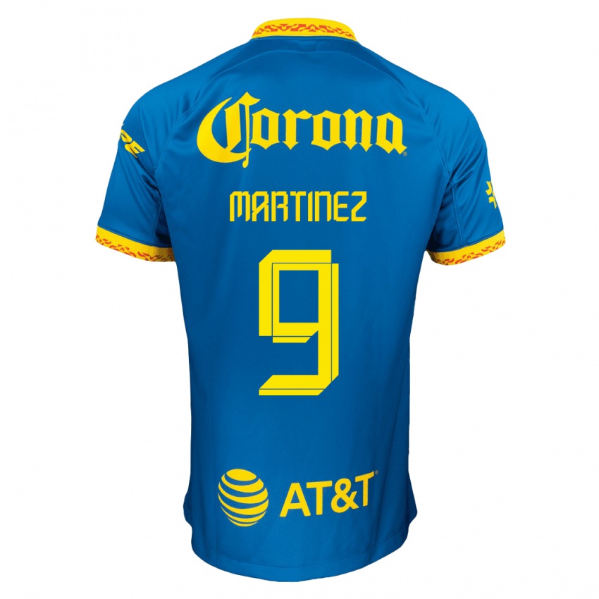 Mann Roger Martinez #9 Blå Bortetrøye Drakt Trøye 2023/24 Skjorter T-Skjorte