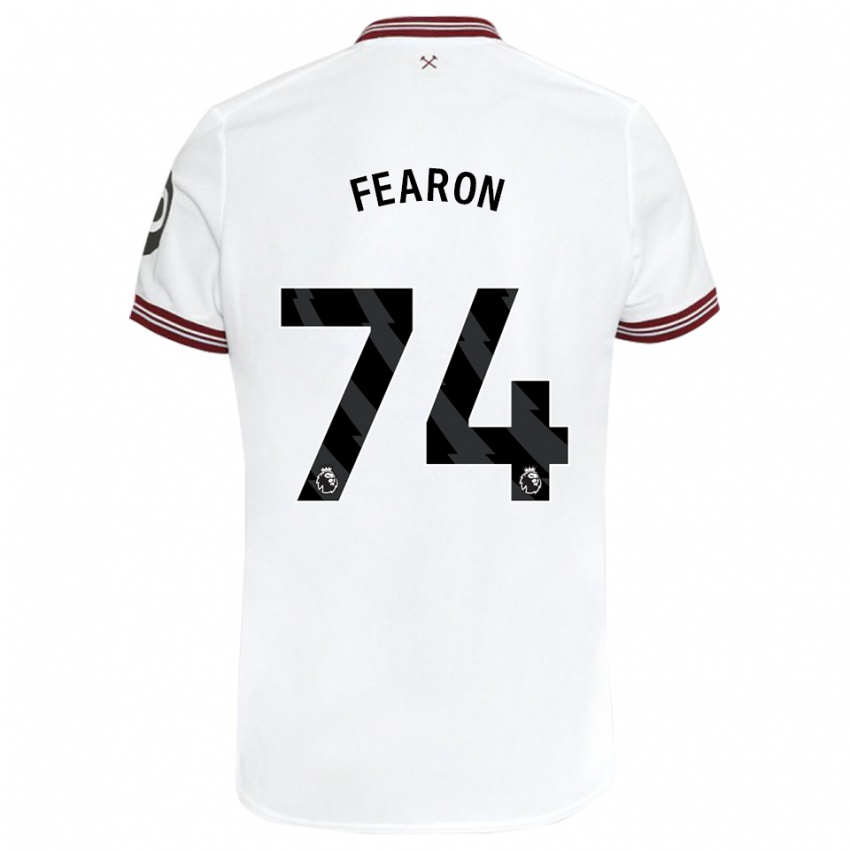 Dame Preston Fearon #74 Hvit Bortetrøye Drakt Trøye 2023/24 Skjorter T-Skjorte