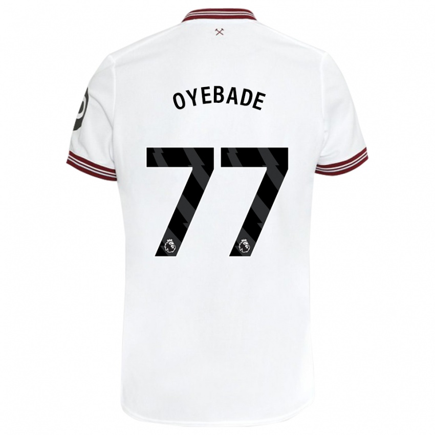 Dame Rayan Oyebade #77 Hvit Bortetrøye Drakt Trøye 2023/24 Skjorter T-Skjorte