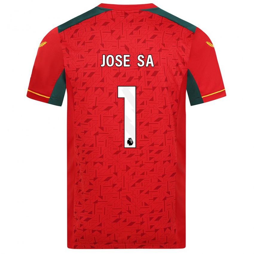Dame Jose Sa #1 Rød Bortetrøye Drakt Trøye 2023/24 Skjorter T-Skjorte