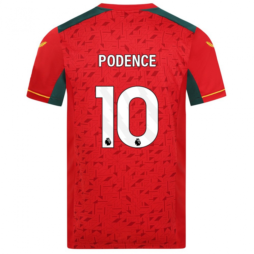 Dame Daniel Podence #10 Rød Bortetrøye Drakt Trøye 2023/24 Skjorter T-Skjorte