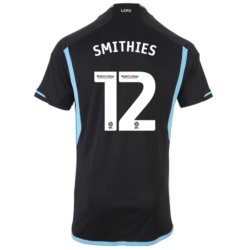 Dame Alex Smithies #12 Svart Bortetrøye Drakt Trøye 2023/24 Skjorter T-Skjorte