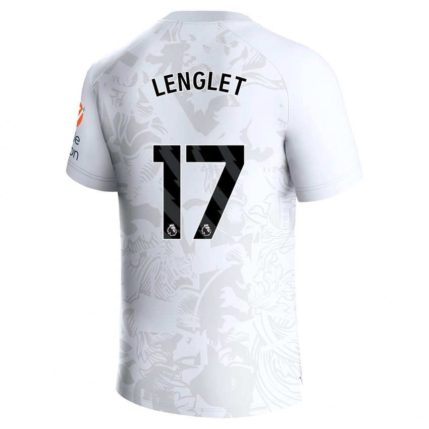 Dame Clement Lenglet #17 Hvit Bortetrøye Drakt Trøye 2023/24 Skjorter T-Skjorte