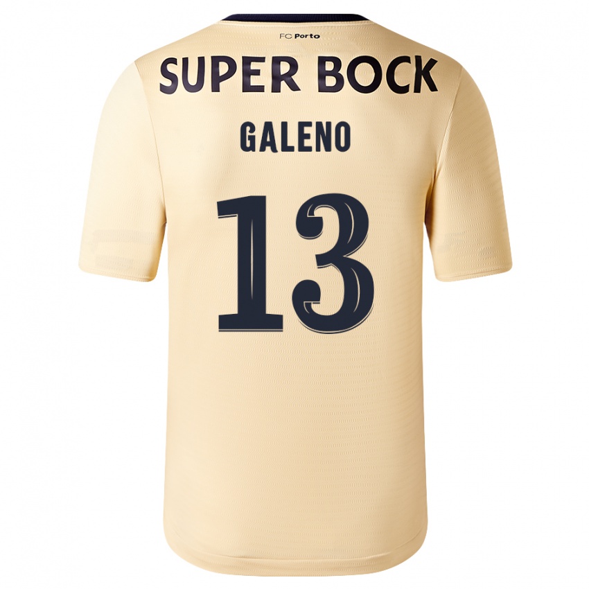 Dame Galeno #13 Beige-Gylden Bortetrøye Drakt Trøye 2023/24 Skjorter T-Skjorte