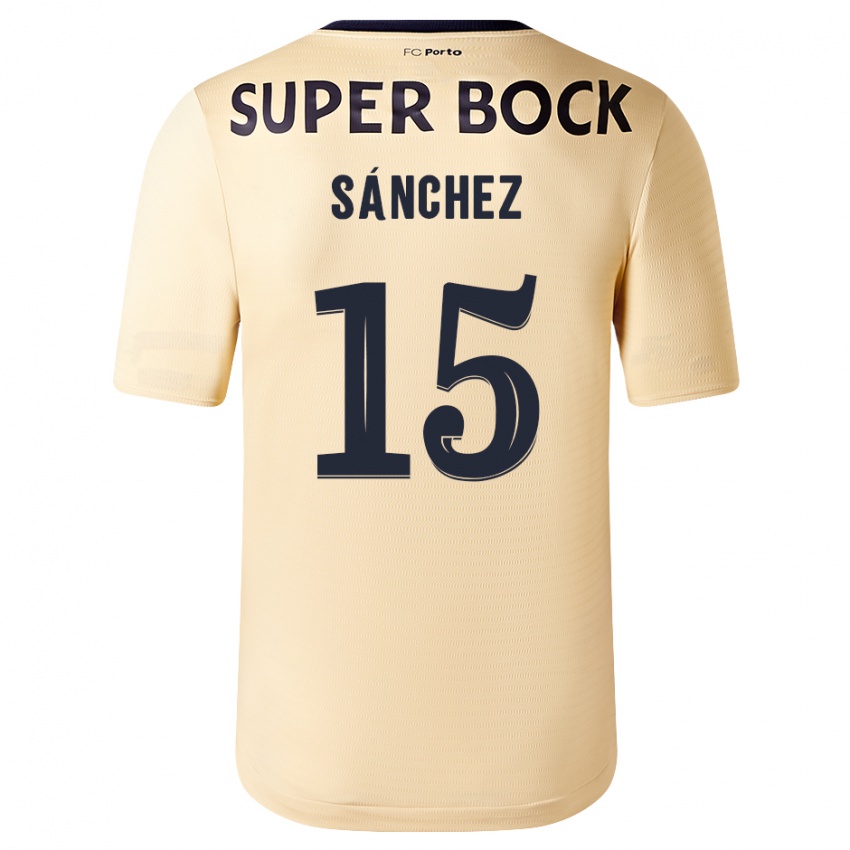 Dame Jorge Sanchez #15 Beige-Gylden Bortetrøye Drakt Trøye 2023/24 Skjorter T-Skjorte