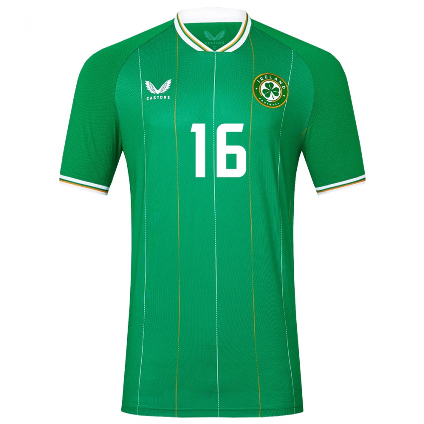 Barn Irland Killian Cahill #16 Grønn Hjemmetrøye Drakt Trøye 24-26 Skjorter T-Skjorte