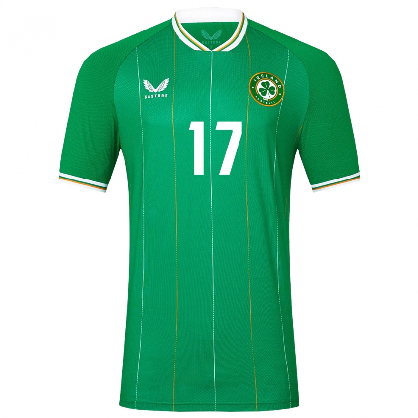Barn Irland Darius Lipsiuc #17 Grønn Hjemmetrøye Drakt Trøye 24-26 Skjorter T-Skjorte
