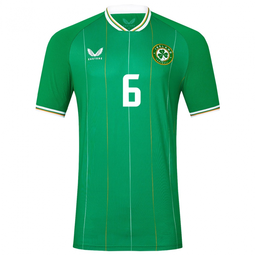 Barn Irland Matthew Moore #6 Grønn Hjemmetrøye Drakt Trøye 24-26 Skjorter T-Skjorte