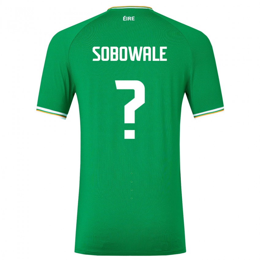 Barn Irland Timi Sobowale #0 Grønn Hjemmetrøye Drakt Trøye 24-26 Skjorter T-Skjorte