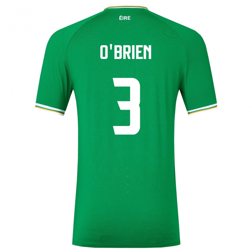 Barn Irland Luke O'brien #3 Grønn Hjemmetrøye Drakt Trøye 24-26 Skjorter T-Skjorte