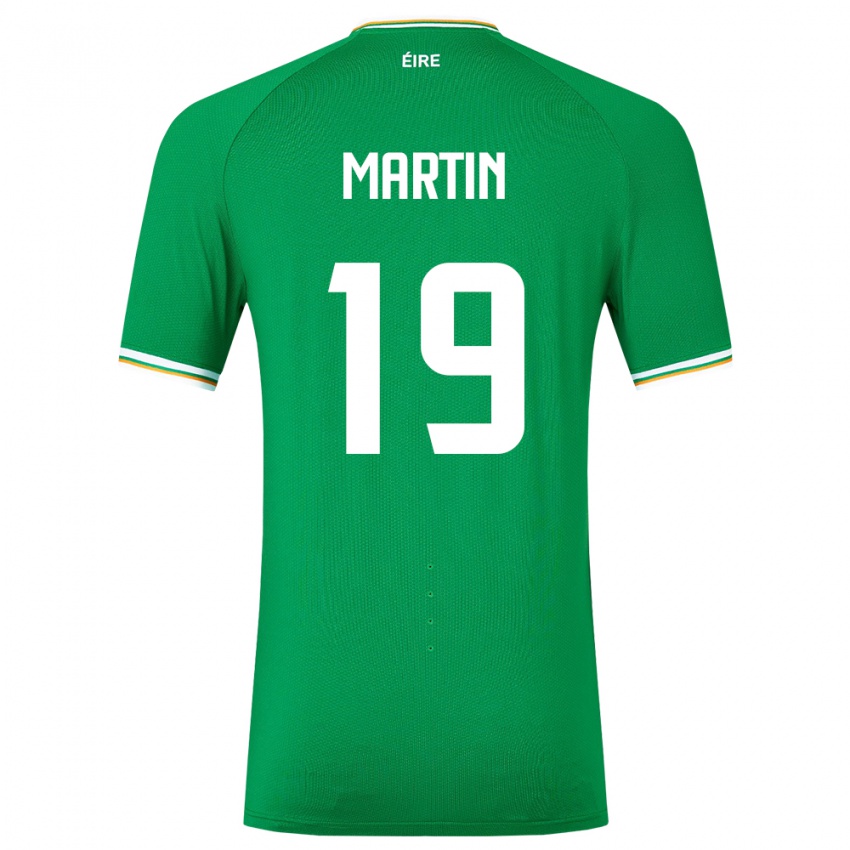 Barn Irland William Martin #19 Grønn Hjemmetrøye Drakt Trøye 24-26 Skjorter T-Skjorte