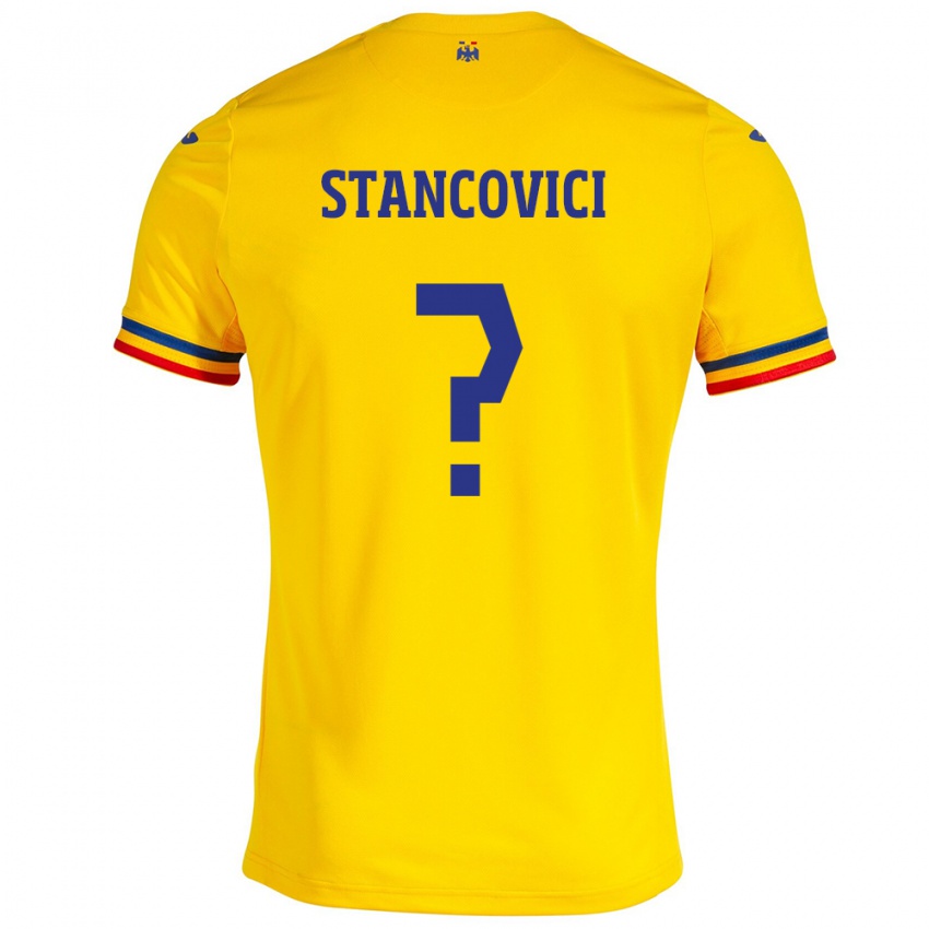 Barn Romania Victor Stancovici #0 Gul Hjemmetrøye Drakt Trøye 24-26 Skjorter T-Skjorte