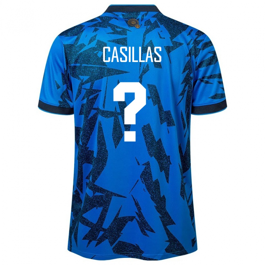 Barn El Salvador Marcos Casillas #0 Blå Hjemmetrøye Drakt Trøye 24-26 Skjorter T-Skjorte
