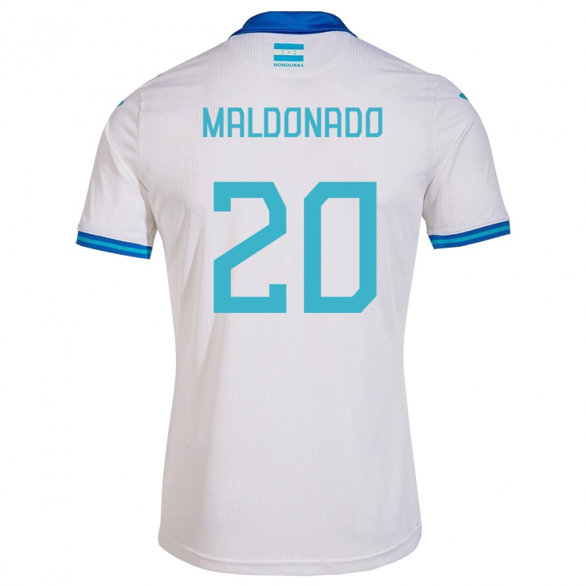 Barn Honduras Alessandro Maldonado #20 Hvit Hjemmetrøye Drakt Trøye 24-26 Skjorter T-Skjorte