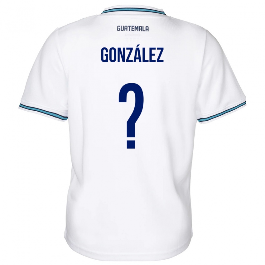 Barn Guatemala Erick González #0 Hvit Hjemmetrøye Drakt Trøye 24-26 Skjorter T-Skjorte