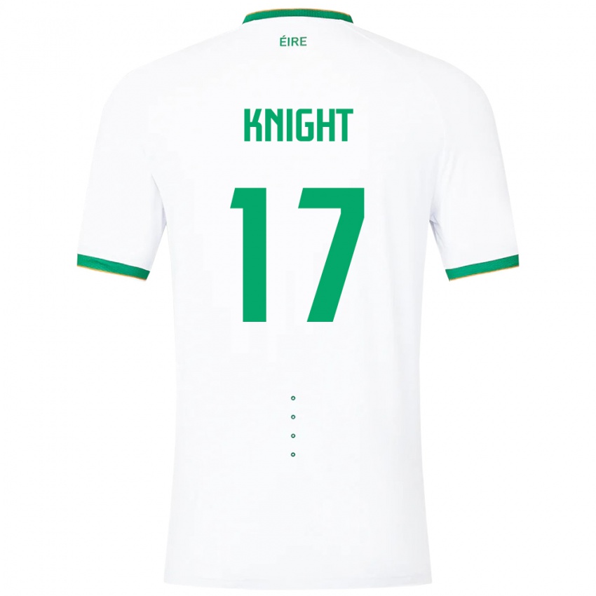Barn Irland Jason Knight #17 Hvit Bortetrøye Drakt Trøye 24-26 Skjorter T-Skjorte