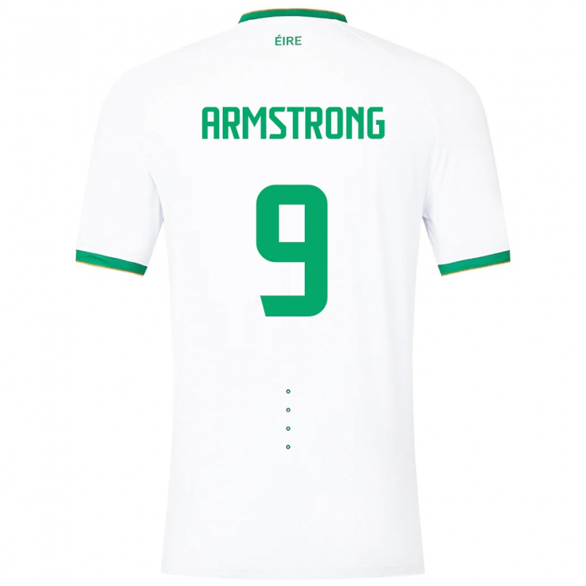 Barn Irland Sinclair Armstrong #9 Hvit Bortetrøye Drakt Trøye 24-26 Skjorter T-Skjorte