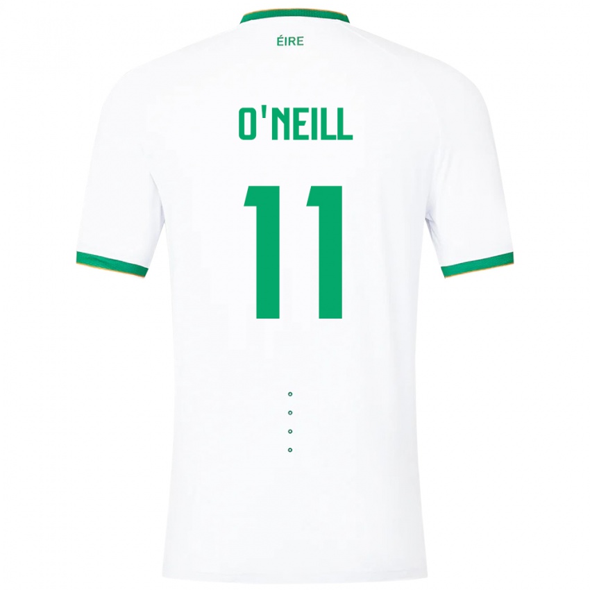 Barn Irland Ollie O'neill #11 Hvit Bortetrøye Drakt Trøye 24-26 Skjorter T-Skjorte