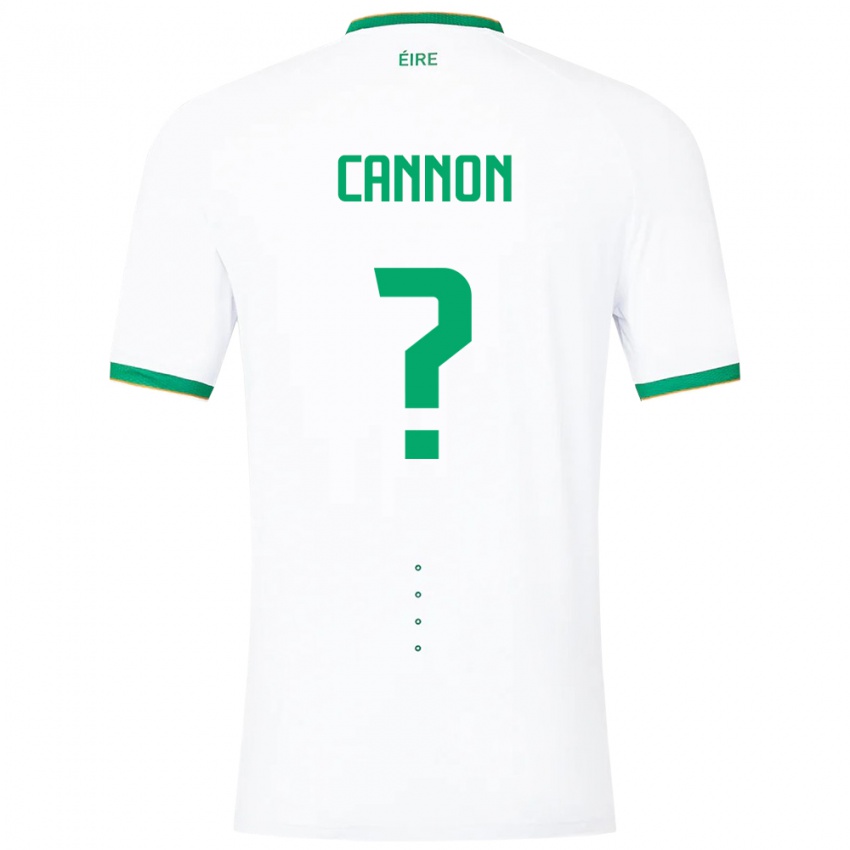 Barn Irland Thomas Cannon #0 Hvit Bortetrøye Drakt Trøye 24-26 Skjorter T-Skjorte