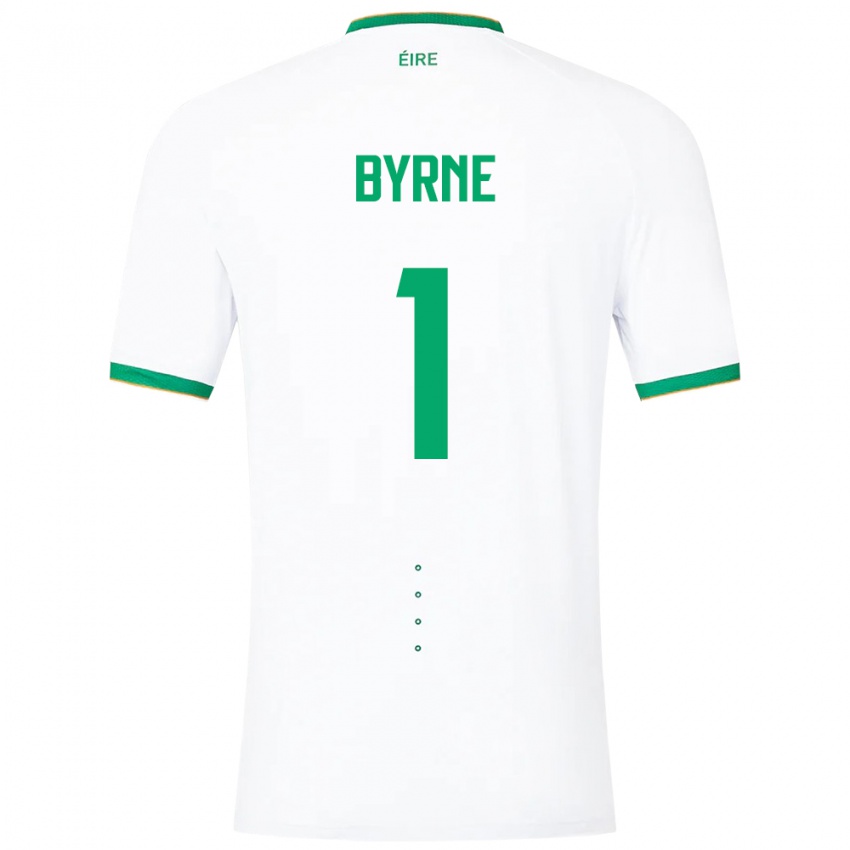 Barn Irland Reece Byrne #1 Hvit Bortetrøye Drakt Trøye 24-26 Skjorter T-Skjorte