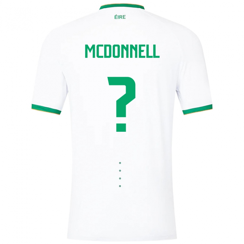 Barn Irland Grady Mcdonnell #0 Hvit Bortetrøye Drakt Trøye 24-26 Skjorter T-Skjorte