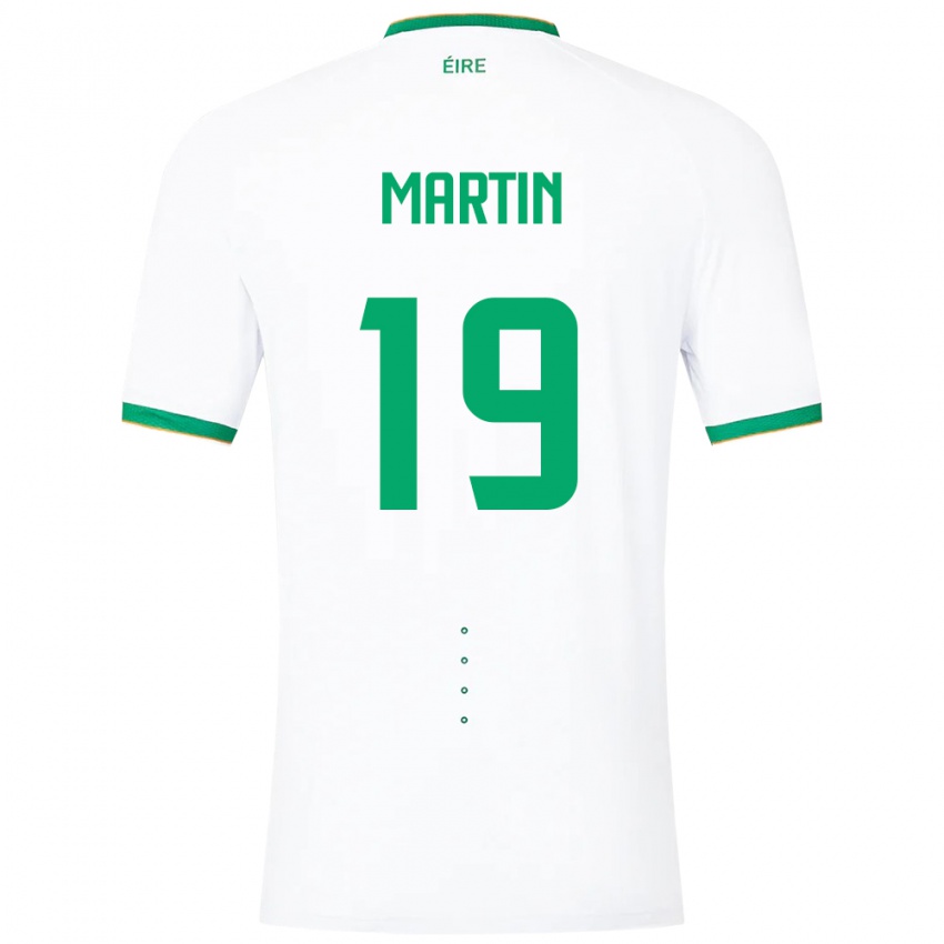 Barn Irland William Martin #19 Hvit Bortetrøye Drakt Trøye 24-26 Skjorter T-Skjorte