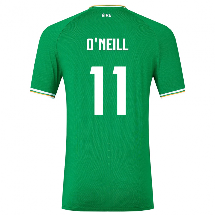 Mann Irland Ollie O'neill #11 Grønn Hjemmetrøye Drakt Trøye 24-26 Skjorter T-Skjorte