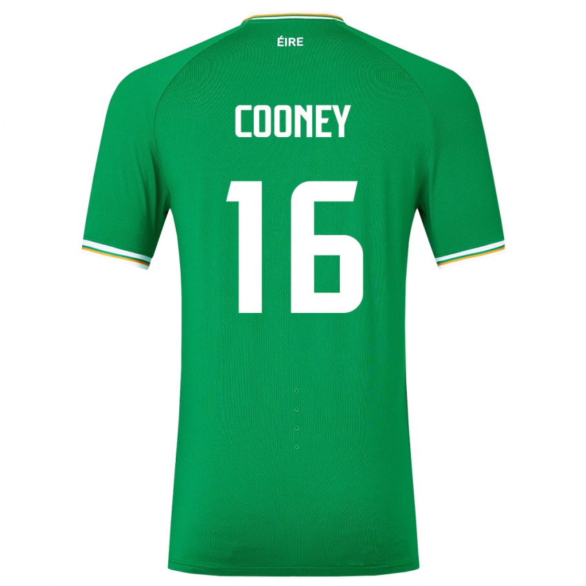 Mann Irland Oisin Cooney #16 Grønn Hjemmetrøye Drakt Trøye 24-26 Skjorter T-Skjorte